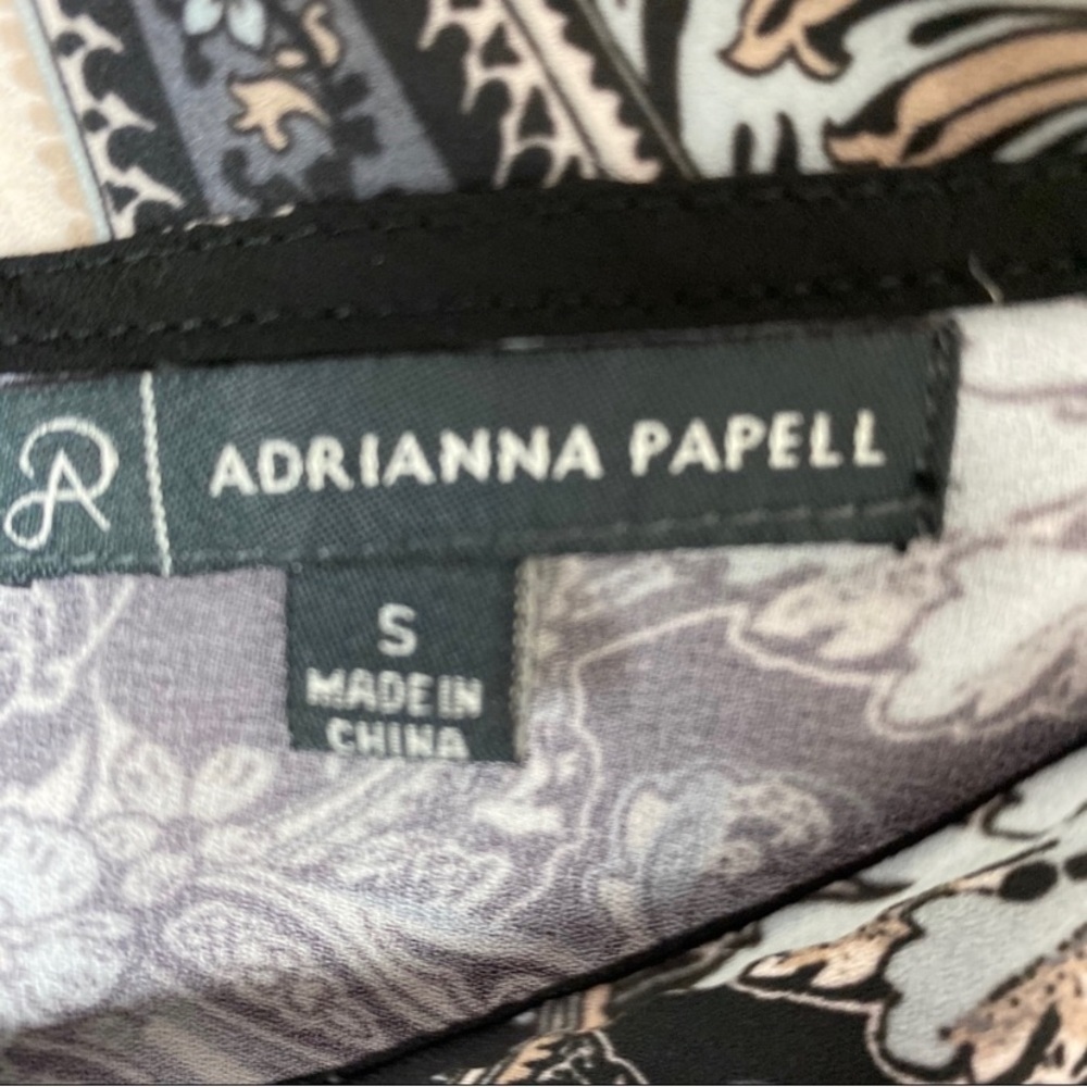 Adrianna Papell Patterned Blouse Long Sleeves Size S - Picture 7 of 8
